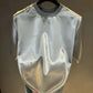 Casual T-shirt met ronde hals in effen kleur voor heren