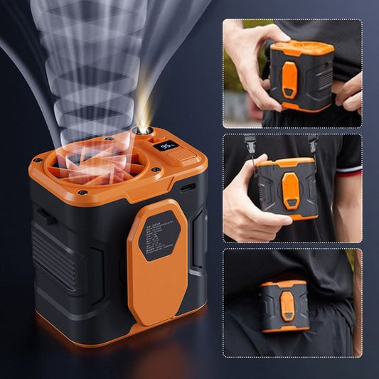 🧊Draagbare Super Koeling Taille Hangende Ventilator