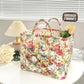 🌸 Draagbare Opvouwbare Opbergmand met Bloemenprint – Stoffen Mand