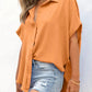 🔥Hete Uitverkoop 50% Korting💥Vrouwen Casual Button korte mouwen shirt met split Bottom Plain Gekleurde Tops