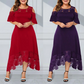 🌸 Off-Shoulder Damesjurk met Kanten Zoom – Elegante Uitstraling, Comfortabele Pasvorm & Perfect Voor Zomerse Dagen