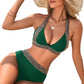 💥Dames Halter-Bikiniset met Striksluiting op de Rug – 2-Delig