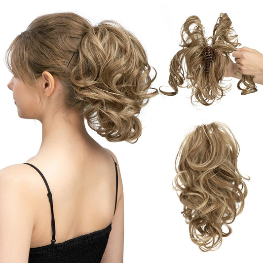 klauw clip korte paardenstaart hairextensions buigzame metalen