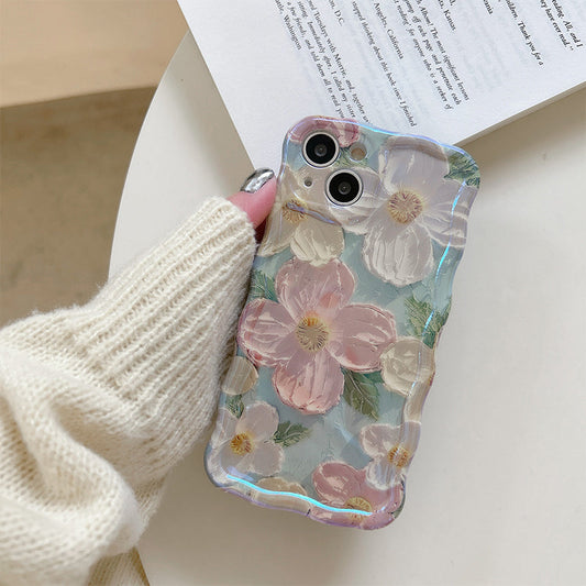 Kleurrijke Retro Olieverfschilderij Print Telefoonhoesje