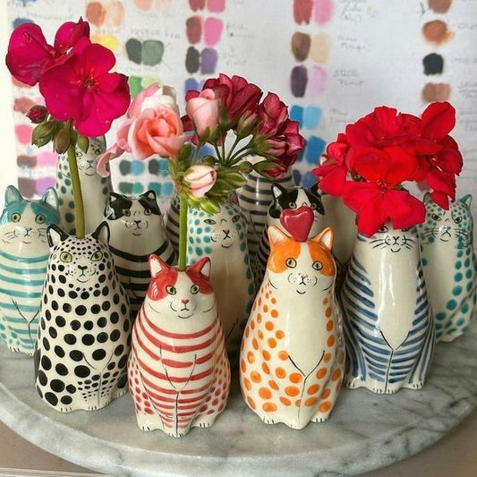 ⏳Time-limited Special⏰Polka Dot Cat Vase🐱