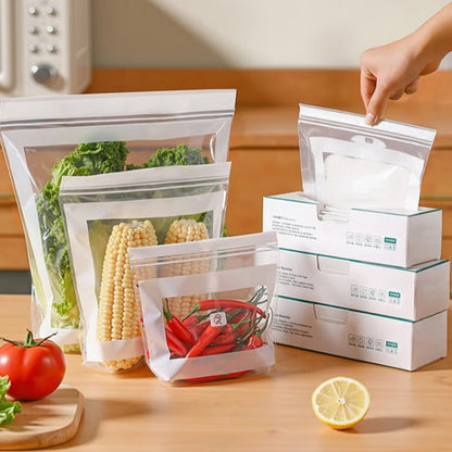 🥬❄️ NU 50 % KORTING! ✨ Voedselbewaarzakjes in verschillende vormen – lange zakjes voor groenten en verschillende maten voor slimmere bewaring in de koelkast 🥗