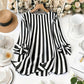 Gestreepte Blouse met V-Hals voor Dames
