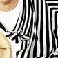 Gestreepte Blouse met V-Hals voor Dames