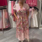 🌸Elegante lange jurk met bloemenprint en V-hals voor dames🌸