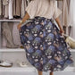 Witte Top & Blauwe Gedrukte Rok 2-Delig Set
