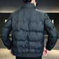 Trendy warme herenjas met zakken