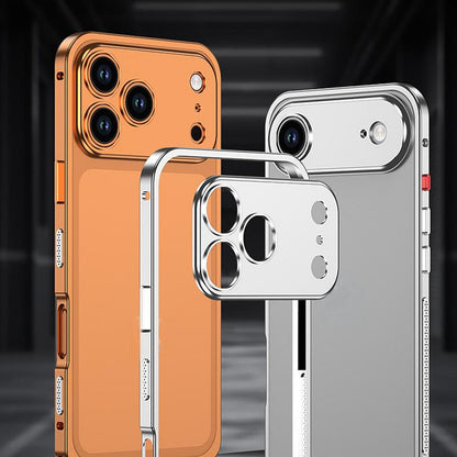 Metalen iPhone-hoesje met warmteafvoer en zeepaardjesgesp