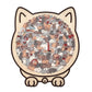🎁Kerstuitverkoop 50% KORTING🎅 Houten katvormige puzzel van 135 stukjes Morandi-Color