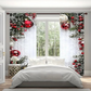 Kerstmis-raamgordijnen 2-delige set voor de woondecoratie