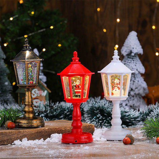 Kerstmis Lichtgevende Sneeuw Nachtlampje met Muziek