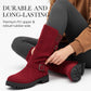 🔥 Winter 2025 Schoenen – Halfhoge Laarzen met Gesp & Warme Wollen Voering | Groot Formaat | Black Friday 50% Korting & Gratis Verzending!