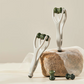 Natuursteen massageset: schraapbord, vingerclip en eivormige massager