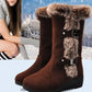 Dames snowboots tot halverwege de kuit met pluche rand