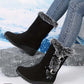 Dames snowboots tot halverwege de kuit met pluche rand