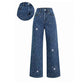 ⏳Tijdelijk 50% korting⏰Stijlvolle damesjeans met strasssteentjes💎👖