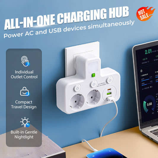 🎁Slimme stekkerdoos met USB-poorten