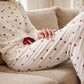 🎉Nieuwjaars Cadeau 50% KORTING!🧸 Dames pyjama set met hartjesprint: Zacht, ontspannend & perfect voor relaxte avonden