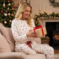 🎉Nieuwjaars Cadeau 50% KORTING!🧸 Dames pyjama set met hartjesprint: Zacht, ontspannend & perfect voor relaxte avonden