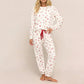 🎉Nieuwjaars Cadeau 50% KORTING!🧸 Dames pyjama set met hartjesprint: Zacht, ontspannend & perfect voor relaxte avonden