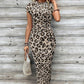 🥳2026 HOT SALE 50% OFF! 🥳💞50K+ VERKOCHT!🌸 Dames knoop bodycon jurk – luipaardprint, buik-verhullende knoop. Comfortabel & chic voor feestjes of date nights. Voel je prachtig. ✨🌹