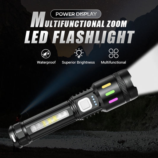 💘Valentijnsaanbieding: 50% Korting!🔦Multifunctionele LED-Zaklamp met Zoom & Batterijindicator – Ultra-Heldere Lange Reikwijdte!