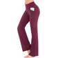 Damesbroek met hoge taille, stretch en wijde pijpen