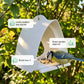 Modern hangend vogelvoederhuisje voor in de tuin