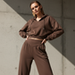 🎁2026 Nieuw binnen 50% KORTING💥Dames crop hoodie & wijde broek set