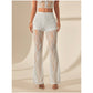 Elegante kanten flared broek met high-waisted design