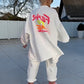 Oversized asymmetrische loungewear-set