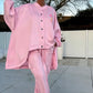 Oversized asymmetrische loungewear-set