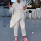 Oversized asymmetrische loungewear-set