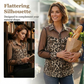 Dameshemd met luipaardprint en contrasterend mesh