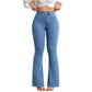 🎁2026 Nieuw binnen 50% KORTING💥Damesjeans met hoge taille en uitlopende pijpen
