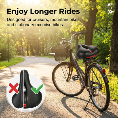 🔥 60% KORTING 🚲 Ergonomisch fietszadel met traagschuim – ademend & extra comfortabel