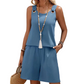 Casual mouwloze top en korte broek loungeset