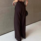 Damesbroek met hoge taille en gedrapeerd effect