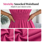 🌞HETE UITVERKOOP 49% KORTING👗 Zomerse casual midi-jurk met ruches aan de zoom