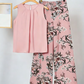 Set met bloemenprinttop en wijde broek voor dames