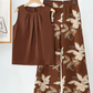 Set met bloemenprinttop en wijde broek voor dames