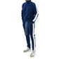 Tweedelige set met gestreept sportjack en broek voor heren