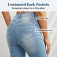 Capri-jeans met hoge taille en slanke pasvorm voor dames