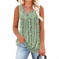 Mouwloze top met print en knopen voor dames