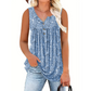 Mouwloze top met print en knopen voor dames