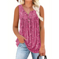 Mouwloze top met print en knopen voor dames